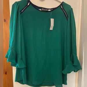 New York & Company teal blouse